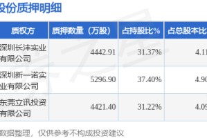 韶能股份（000601）股东深圳兆伟恒发能源有限公司质押1.42亿股，占总股本13.1%