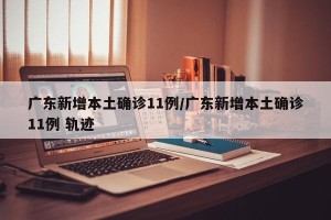 广东新增本土确诊11例/广东新增本土确诊11例 轨迹
